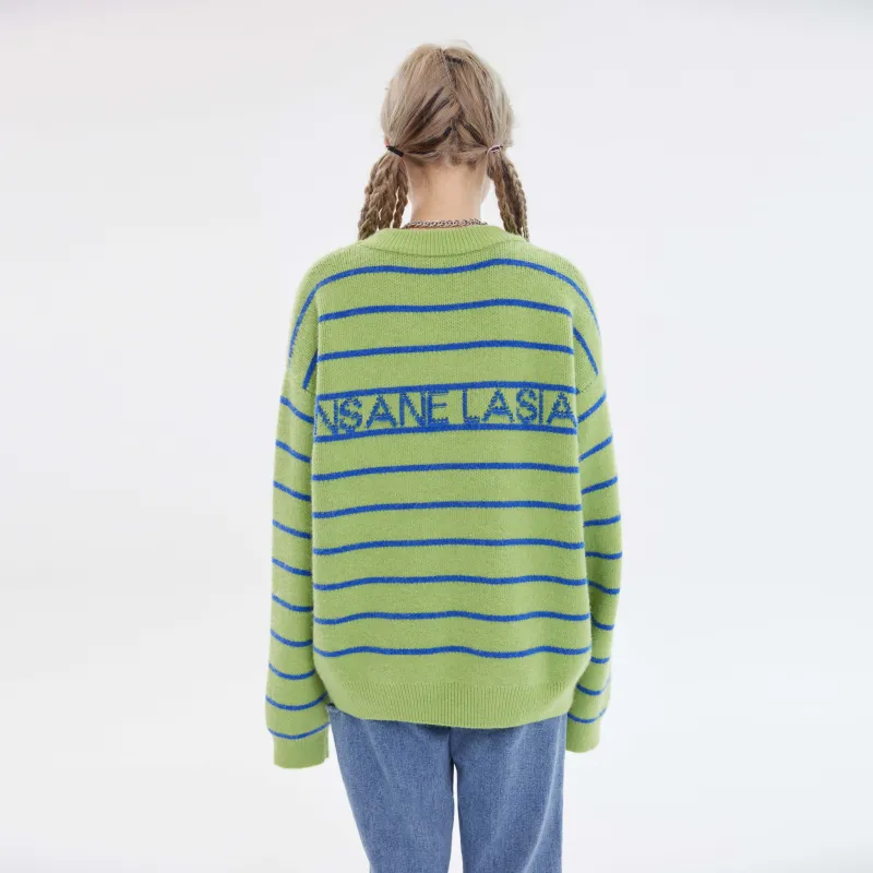 INSANE LASIA Loose Fit Sweater Unisex Avocado Green-2