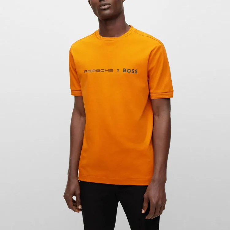 Porsche X HUGO BOSS T-Shirts Men Orange-2