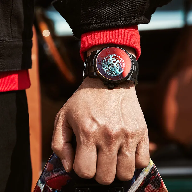 ANGIE PRESENT WATCH Men Skeleton Watch-3