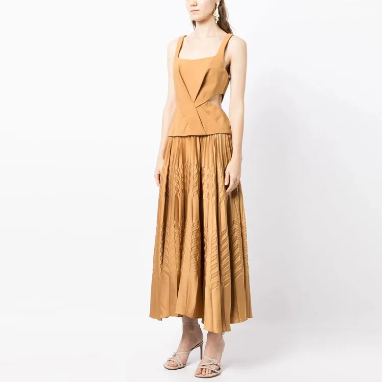 ACLER Sleeveless Dresses Women's Caramel Umber-3