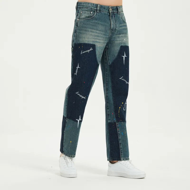 LIUREGALI Jeans Men Blue-5