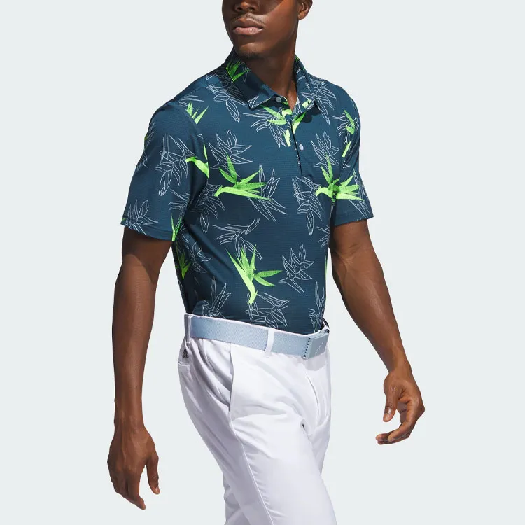 Adidas Polo Shirts Men Arctic Ocean Blue-3