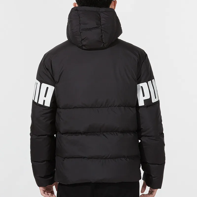 PUMA ESS Printed Down Jackets Men Black-3
