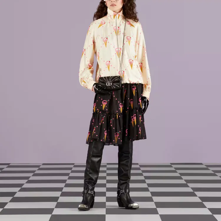 GUCCI Ice Crean Print Jacket Pink-1