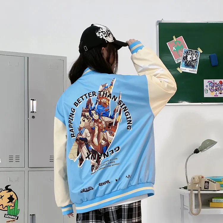 GENANX x 'DAHUAXIYOU'SHOUYOU Baseball Jacket Unisex-8