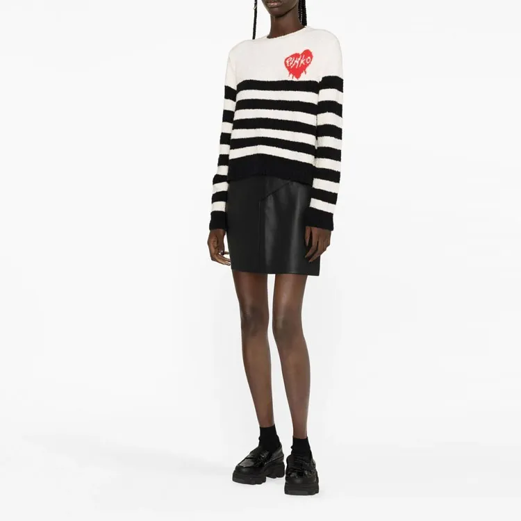 PINKO Leather Mini Skirt-3