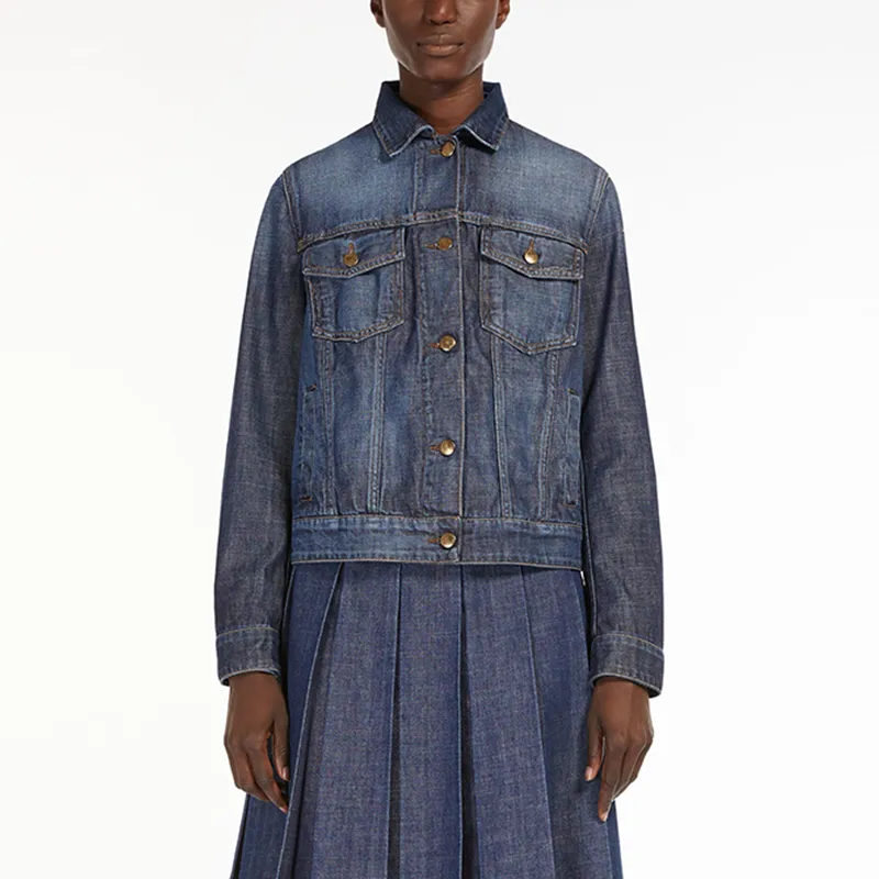 WEEKEND MaxMara Cropped Coats Women's Blue-3