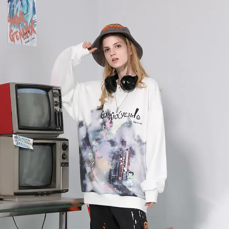 GENANX Crew Neck Loose Fit Sweatshirt Unisex-9