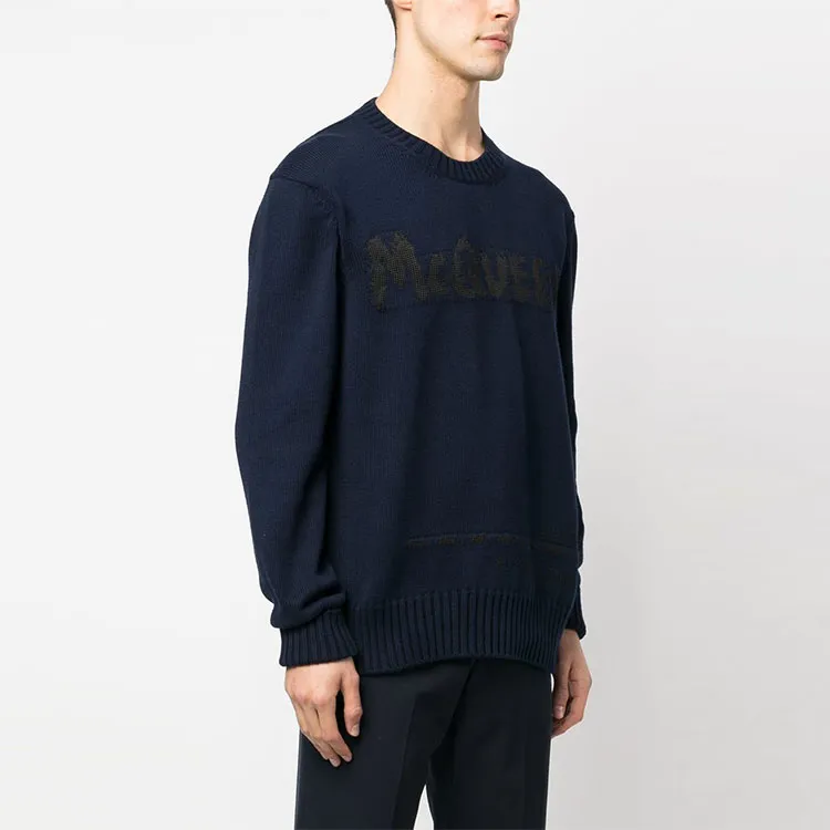 Alexander McQueen Graffiti Logo Intarsia Jumper-3