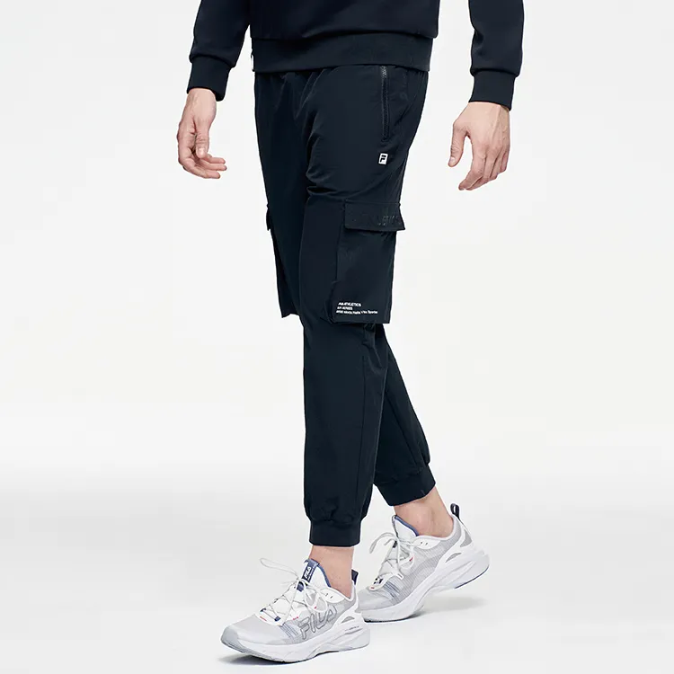 FILA Athletics Knitted Sweatpants Men Pitch Black-3