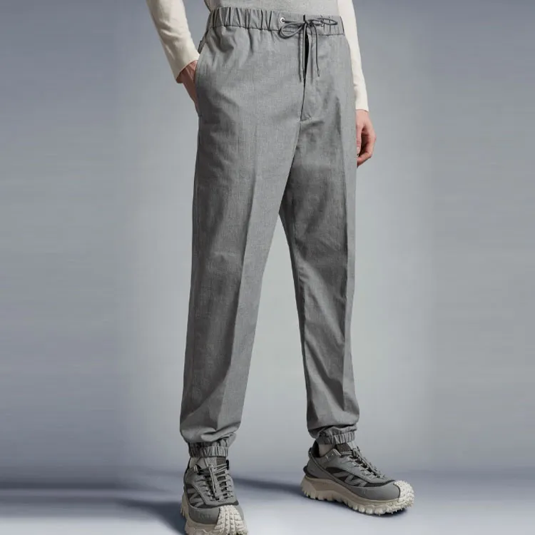 Moncler Knitted Sweatpants Men Gray-2
