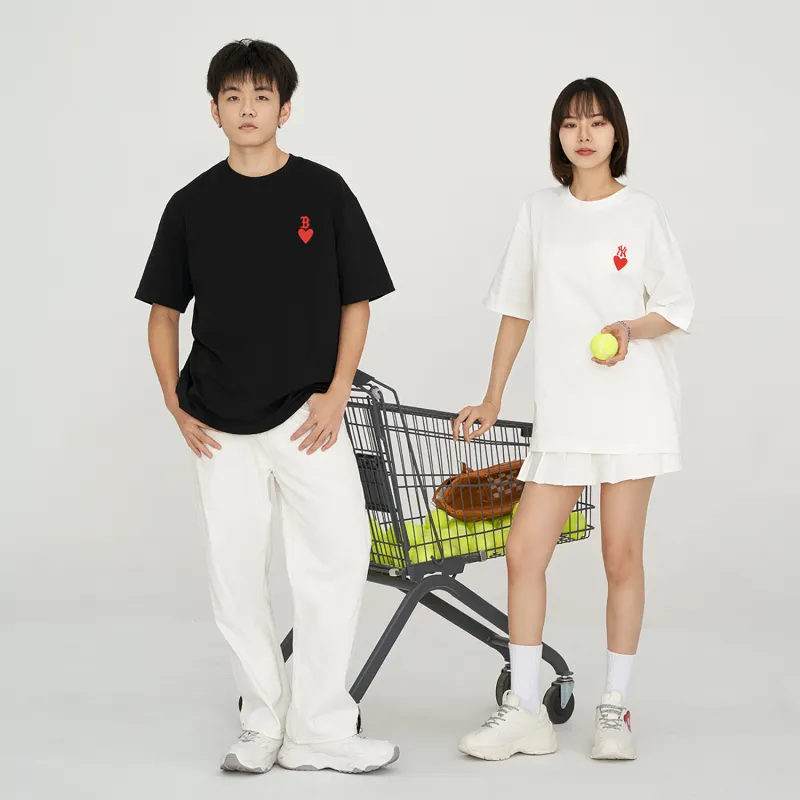 MLB Set in Sleeve T Shirt Unisex White-5