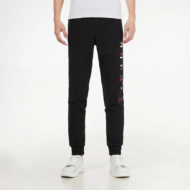 PUMA CLASSICS GRAPHICS Knitted Sports Pants Men's Black-2