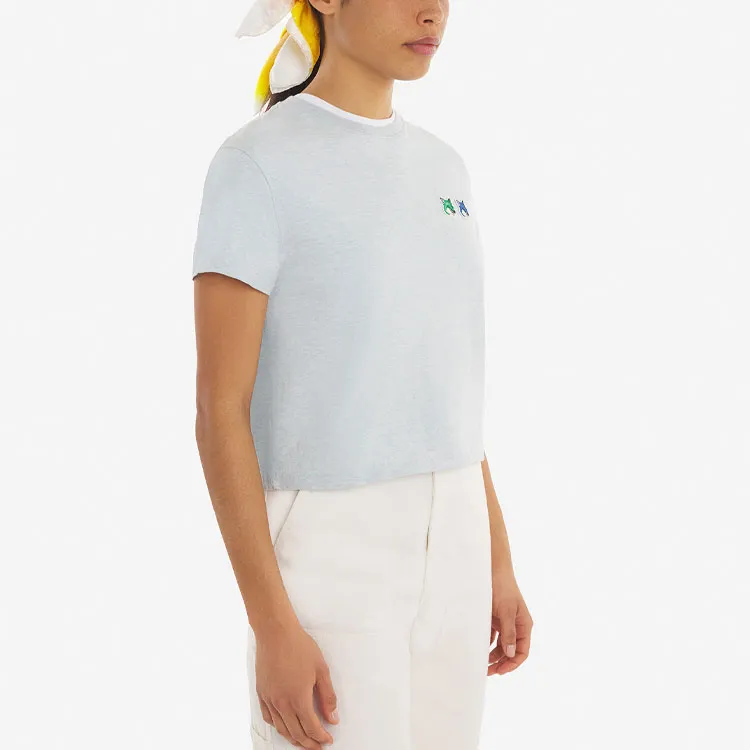 Maison Kitsune T Shirts Women's Blue-3