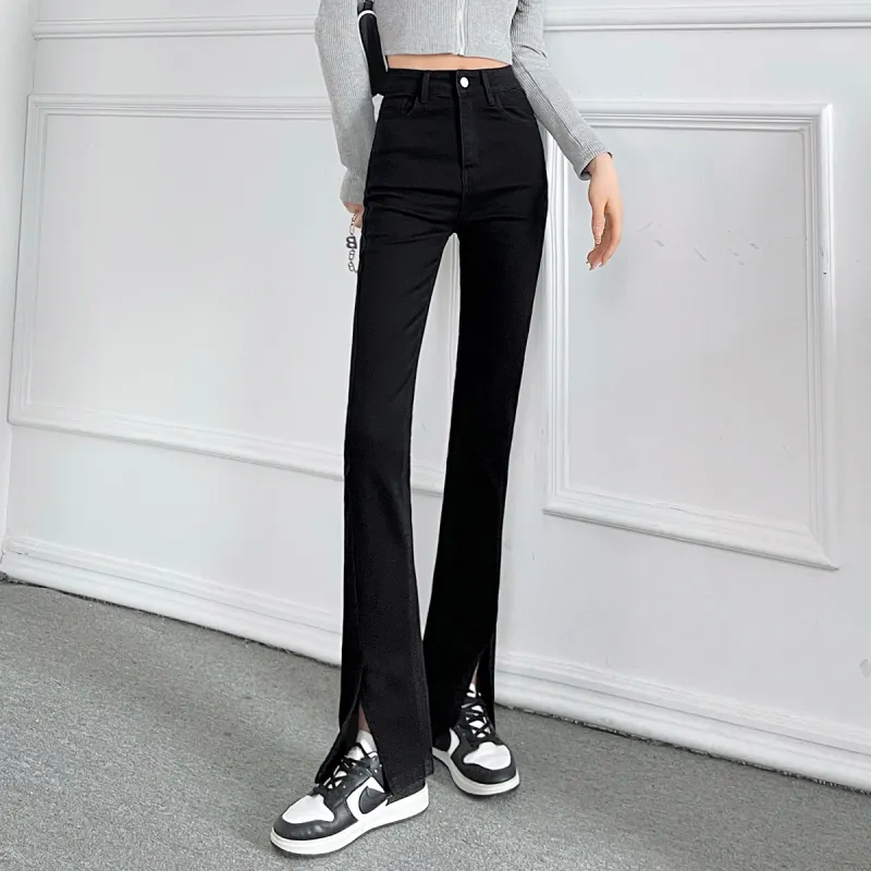 MITUAN Flared Pants Moderate Jeans Women's-3