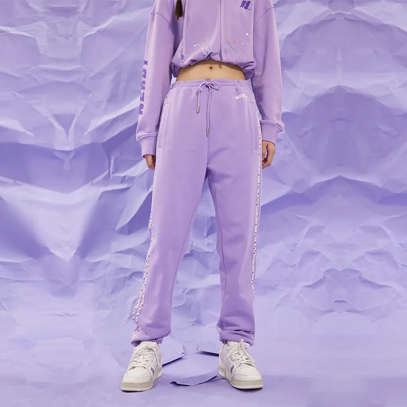 NERDY Straight Pants Women's Light Purple-2