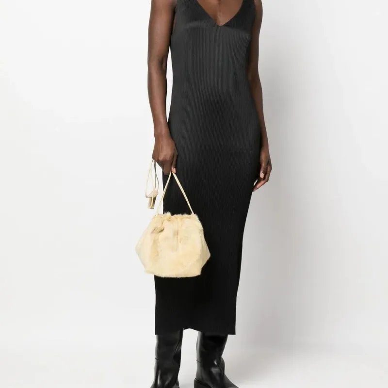 JIL SANDER Dumpling Drawstring Shoulder Bag-4