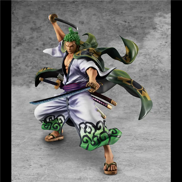 MegaHouse One Piece Portrait Of Pirates Warriors Alliance Zoro Juro Action Figure White & Green-1