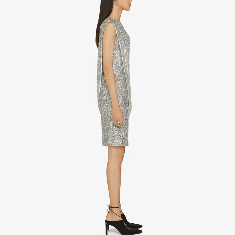 GIVENCHY SS23 Sleeveless Dress Women's Silver White-3