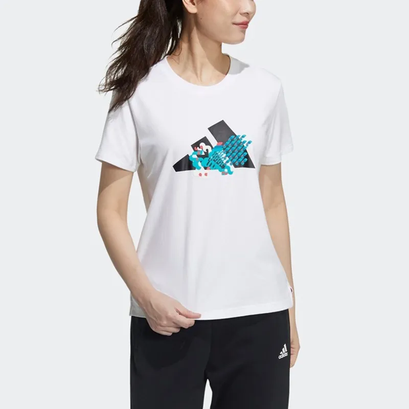 Adidas CNY Collection Set in Sleeve T Shirt Women's White-1