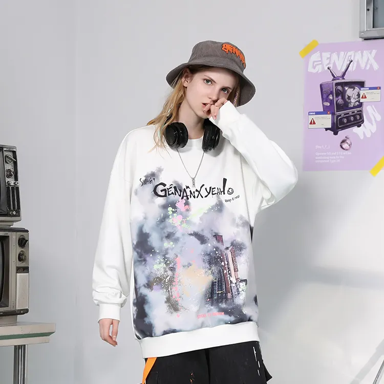 GENANX Crew Neck Loose Fit Sweatshirt Unisex-7