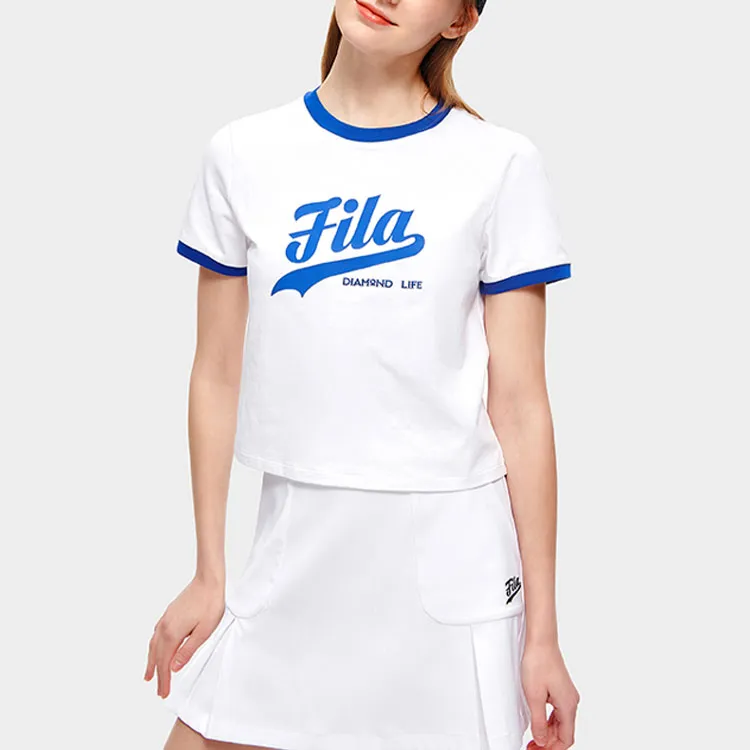 FILA FUSION Crop Tops Women's Standard White-4