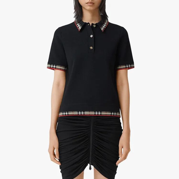 Burberry Polo Shirt Women's Black-1