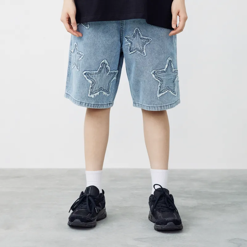 LKOD Loose Fit Shorts Unisex Blue-3