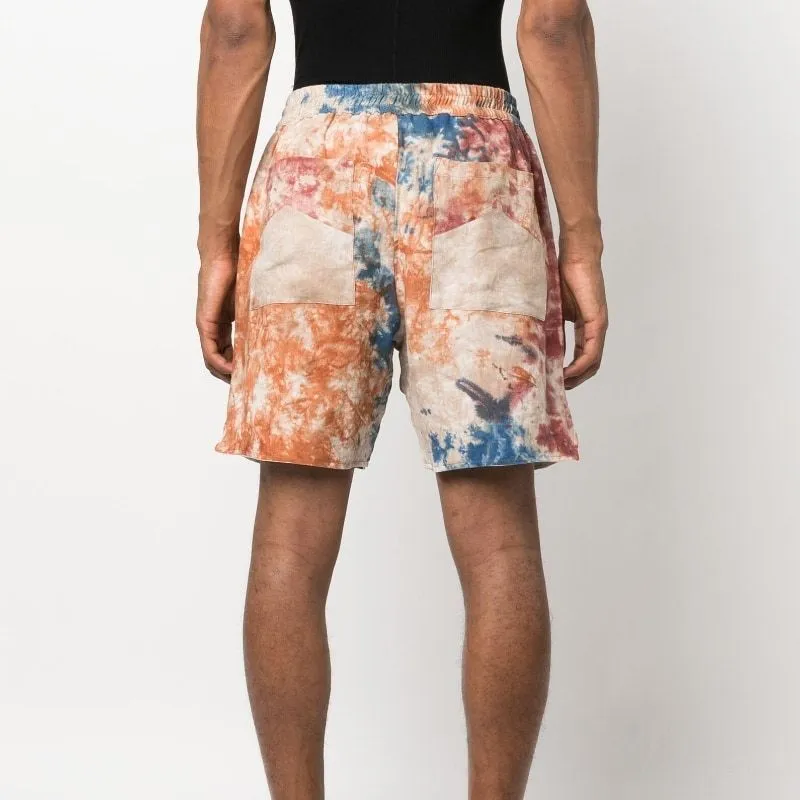 RHUDE Tie dye Linen Drawstring Shorts-2