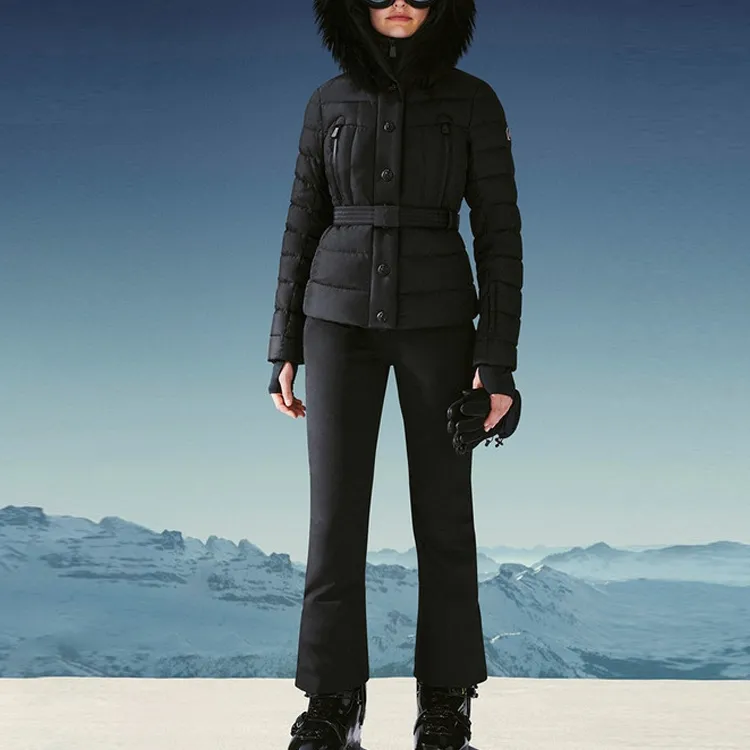 Moncler Grenoble Cropped Coats Women's Black-1