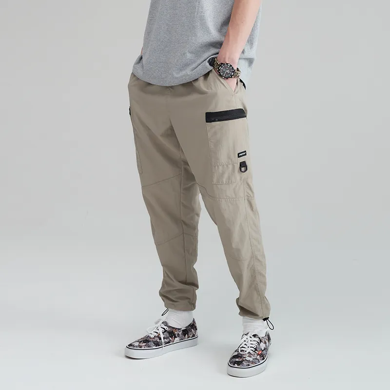 Prth Promethean Straight Casual Pants Men's Gray Apricot-2
