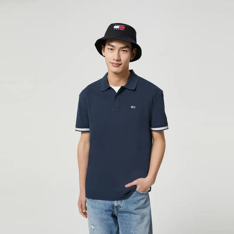 Tommy Hilfiger Short Sleeve Polo Shirts Men's Dark Blue-2