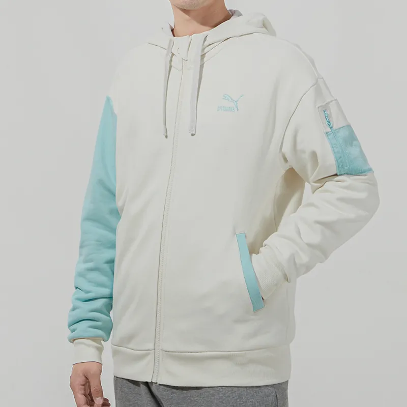 PUMA Retro Colorblock Jackets Men White-4