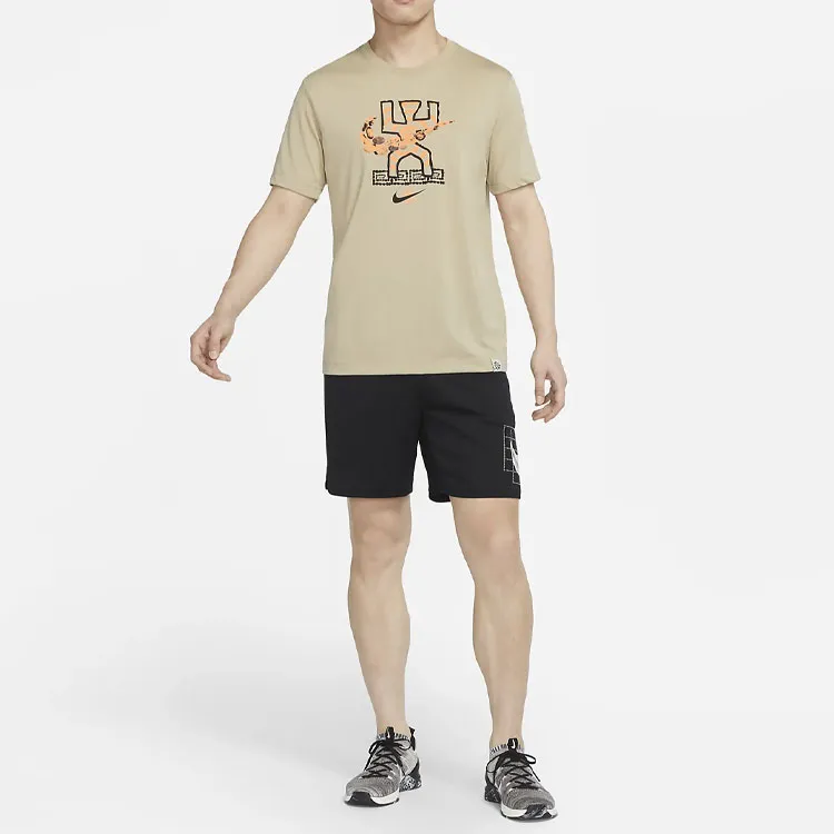 Nike T-Shirts Men Lime Gray-1