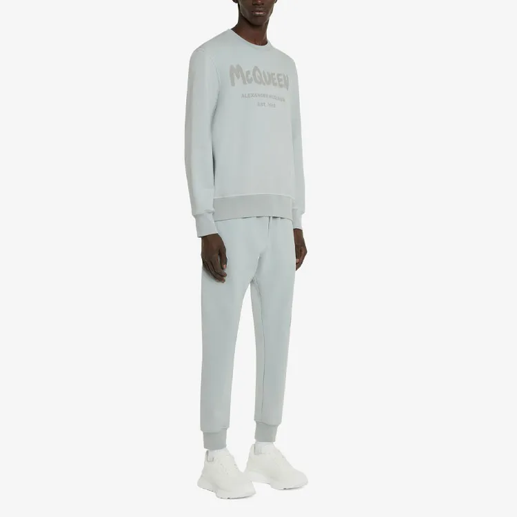 Alexander McQueen Graffiti Logo Printed Crewneck Sweatshirt-3