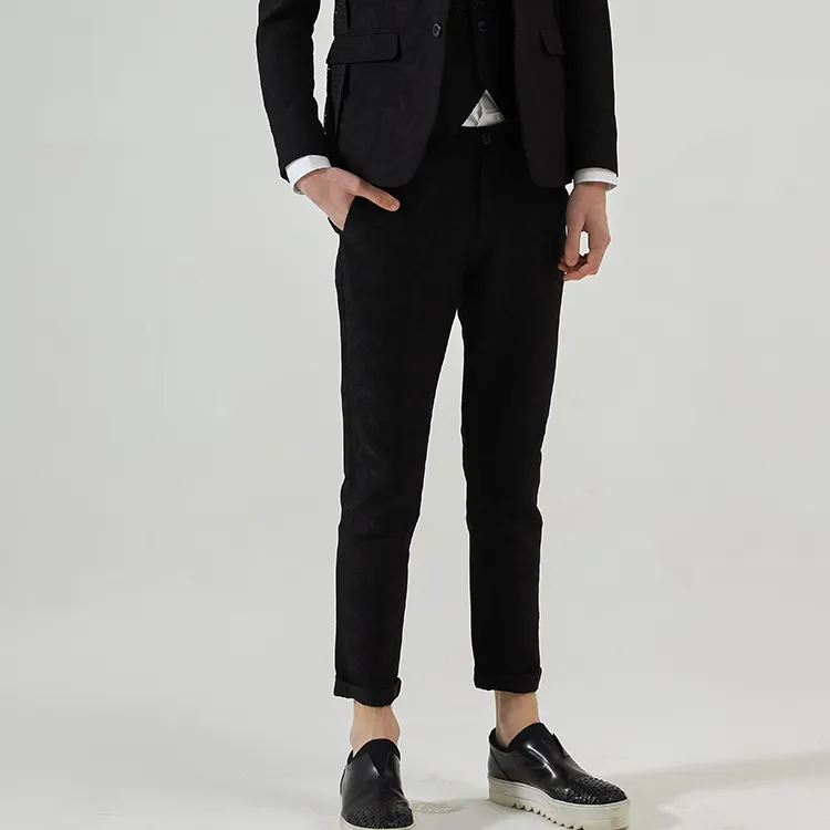 DAVID NAMAN Casual Pants Men's Black-4
