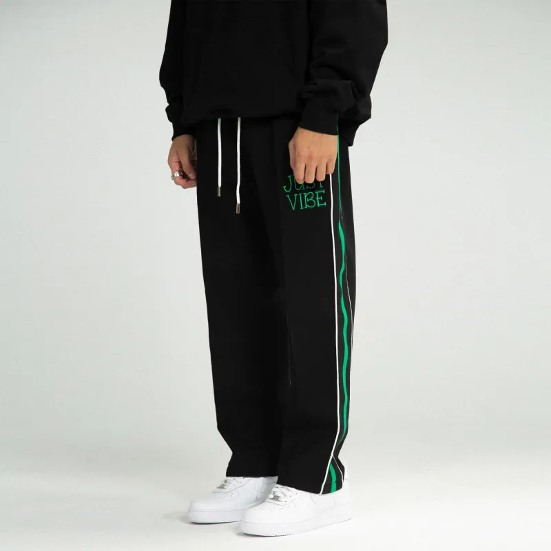 JUST VIBE Casual Pants Unisex Black-5