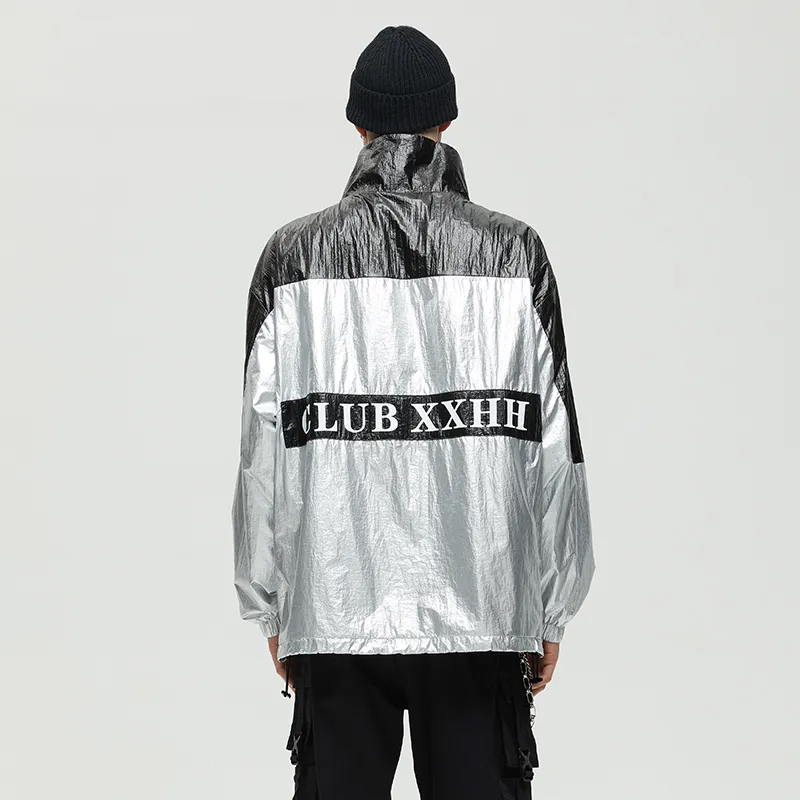 Clubxxhh Jackets Coats Unisex Black Silver-5