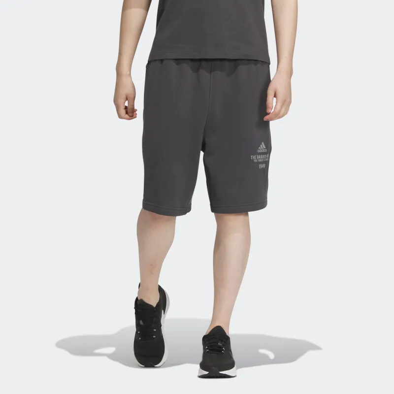 Adidas Casual Shorts Men Solid Dark Gray-1