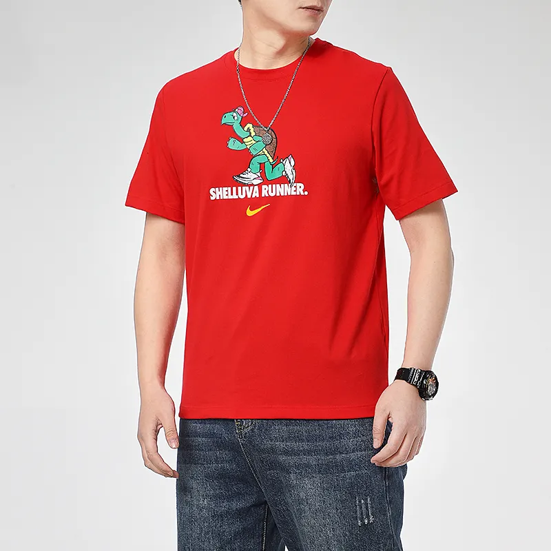 Nike T Shirts Men University Red-4