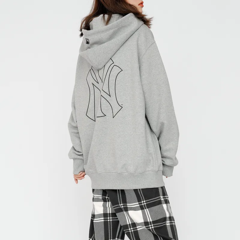 MLB New York Yankees Sweatshirts Unisex Light Gray-3