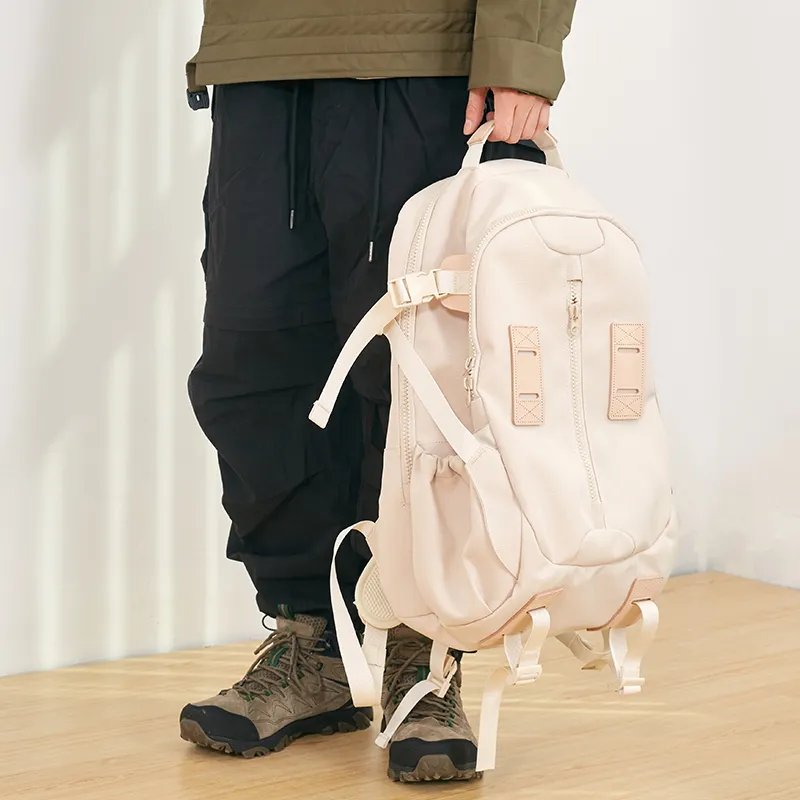 MYEDITION Laptop Bag Backpack Oxford Ecru Unisex-3