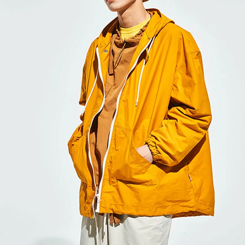 NEVERSEEZ Windbreaker Jackets Unisex Mango Yellow-2