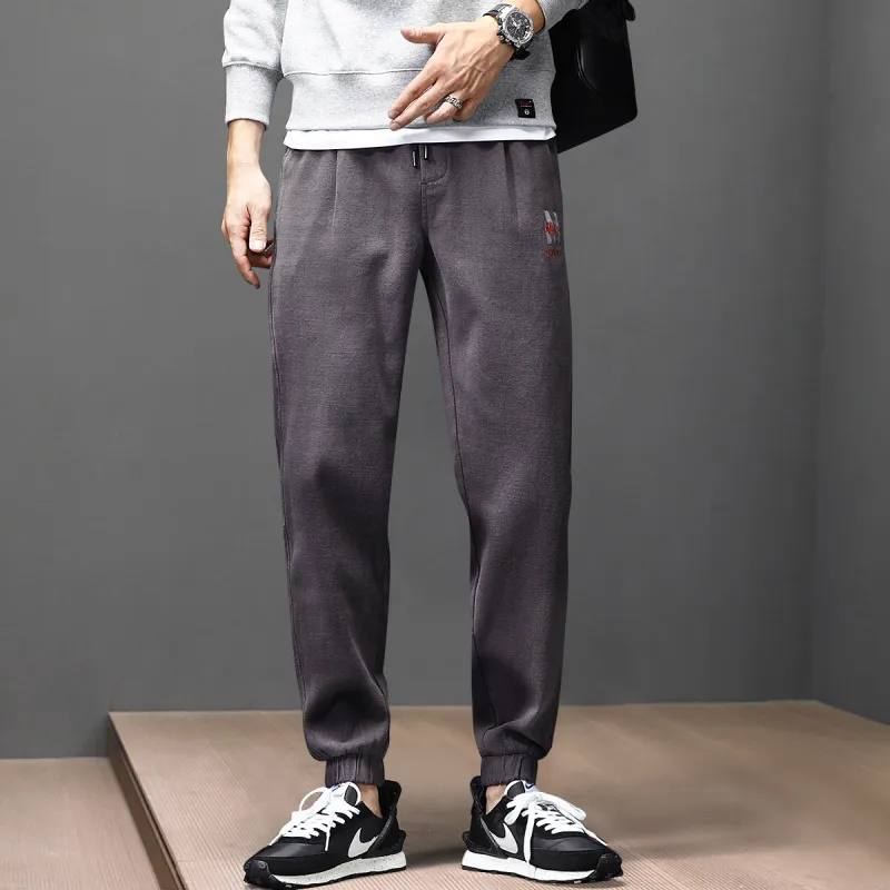 GUKUUL Casual Pants Unisex Black Gray-2