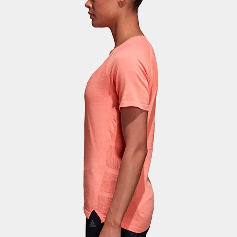 Adidas T Shirt Women's Orange Red-3