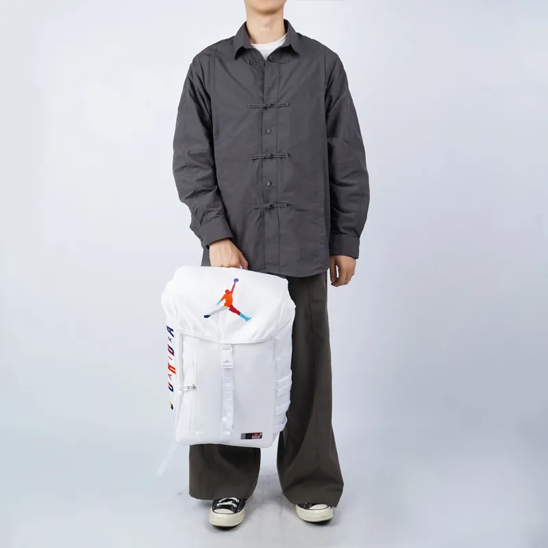 Jordan Polyester Basketball Bag Backpack Regular Unisex White-4