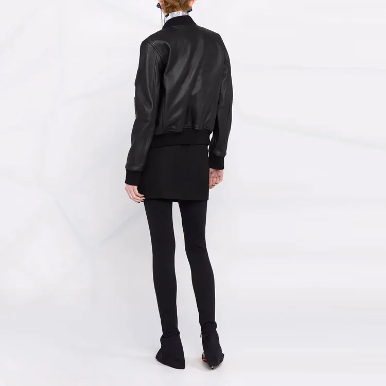 PHILIPP PLEIN Leather Bomber Jacket-2