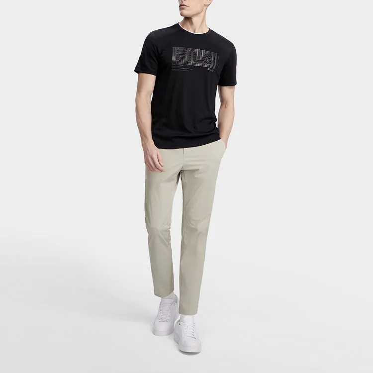 FILA Set in Sleeve T Shirt Men's Jet Black-5