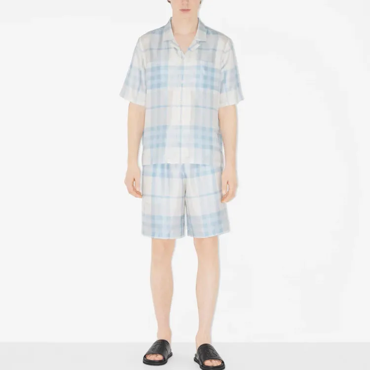 Burberry Checked Silk Shorts-1