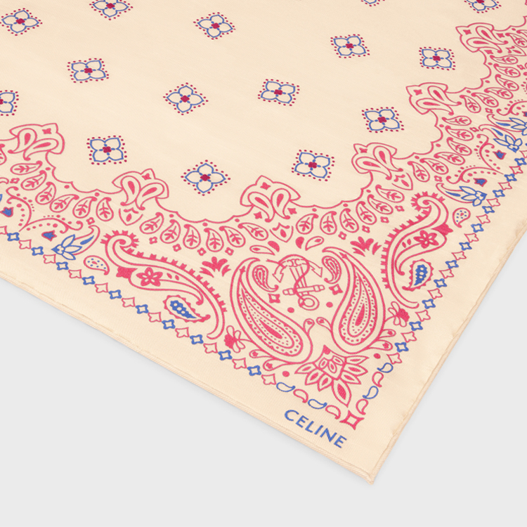 [CELINE]セリーヌ BANDANA IN COTTON AND SILK CELINE bandana in silk twill | REVERSIBLE